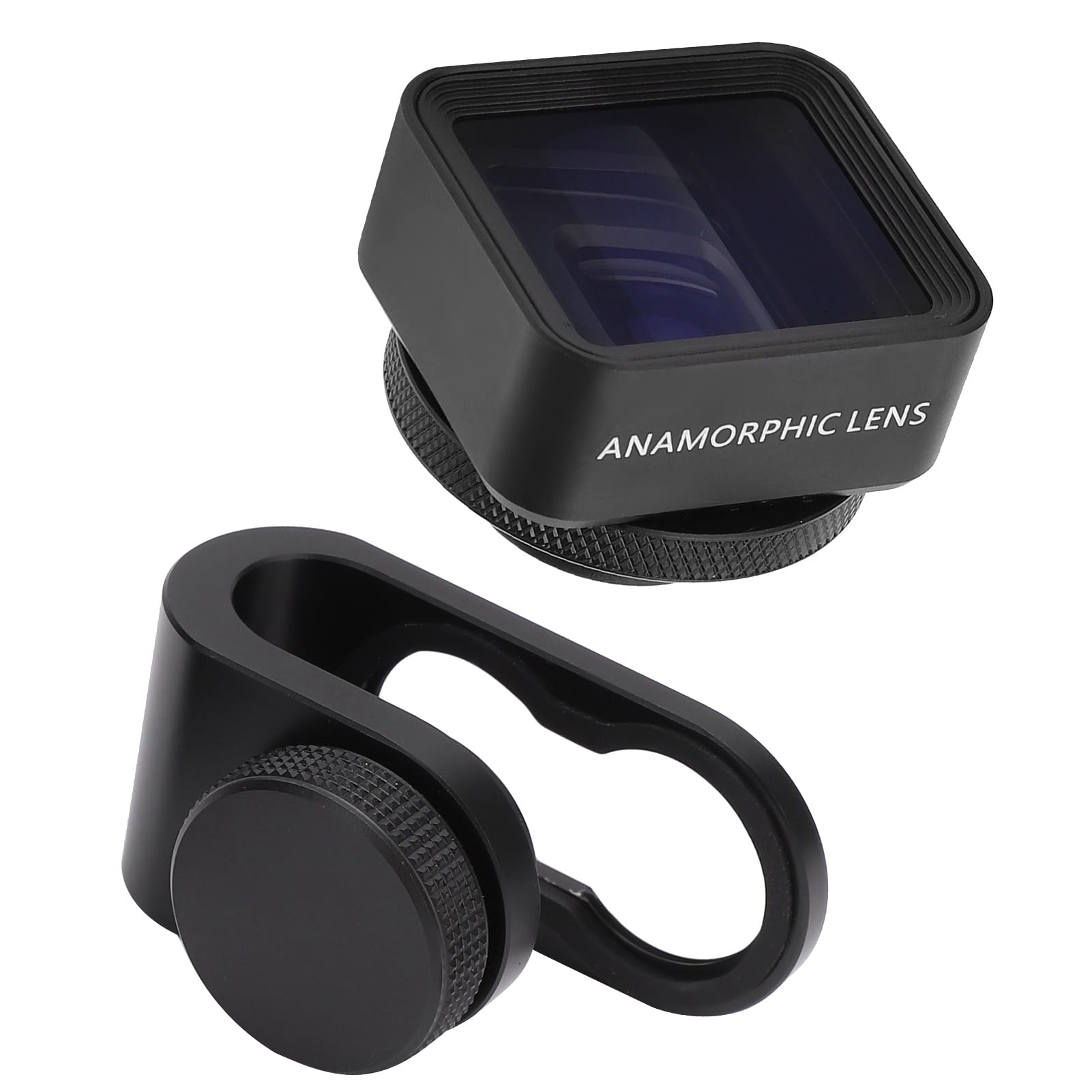 Jiawu Lente Anamórfica, Lente de Película para Teléfono de Vidrio óptico de Aleación de Aluminio, Lente de Cine con Deformación de Pantalla Ancha de 1.33X con para Teléfonos Inteligentes