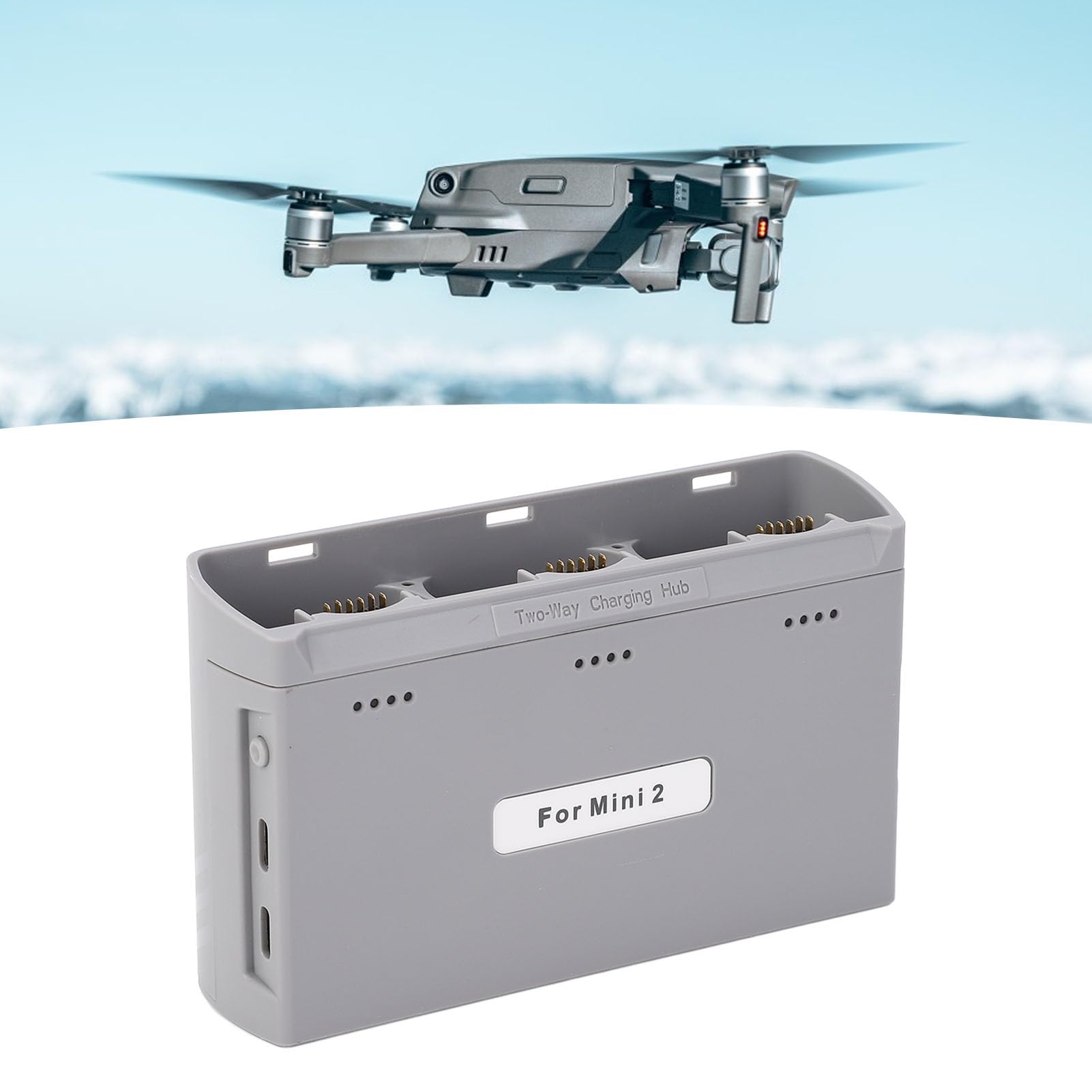 Generic Hub Caricabatteria per Drone Ricarica Prioritaria Ingresso a 2 Vie per Batterie Drone Mini4K 2 SE