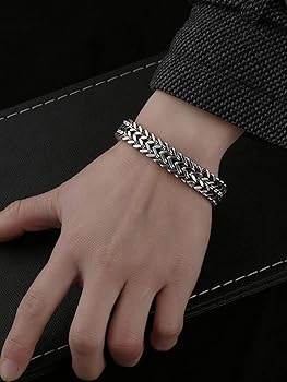 Amazon | [LinnWell] メンズブレスレット、喜平ブレスレット