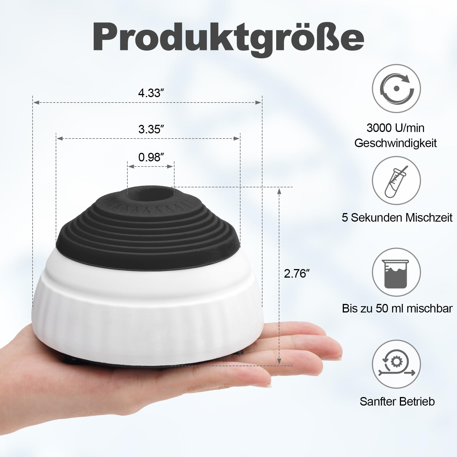 Vortex - Mini mixer per laboratorio, con funzione touch, 3000 giri/min, per agitatore di vernice, smalto, gel per ciglia, inchiostro per tatuaggi, 100 pezzi