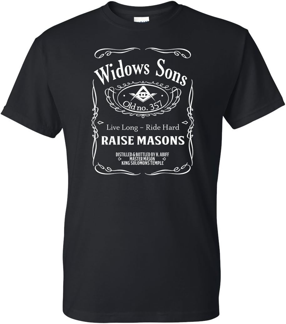 Widows Son Mason Blue Lodge Masonic Biker T Shirt