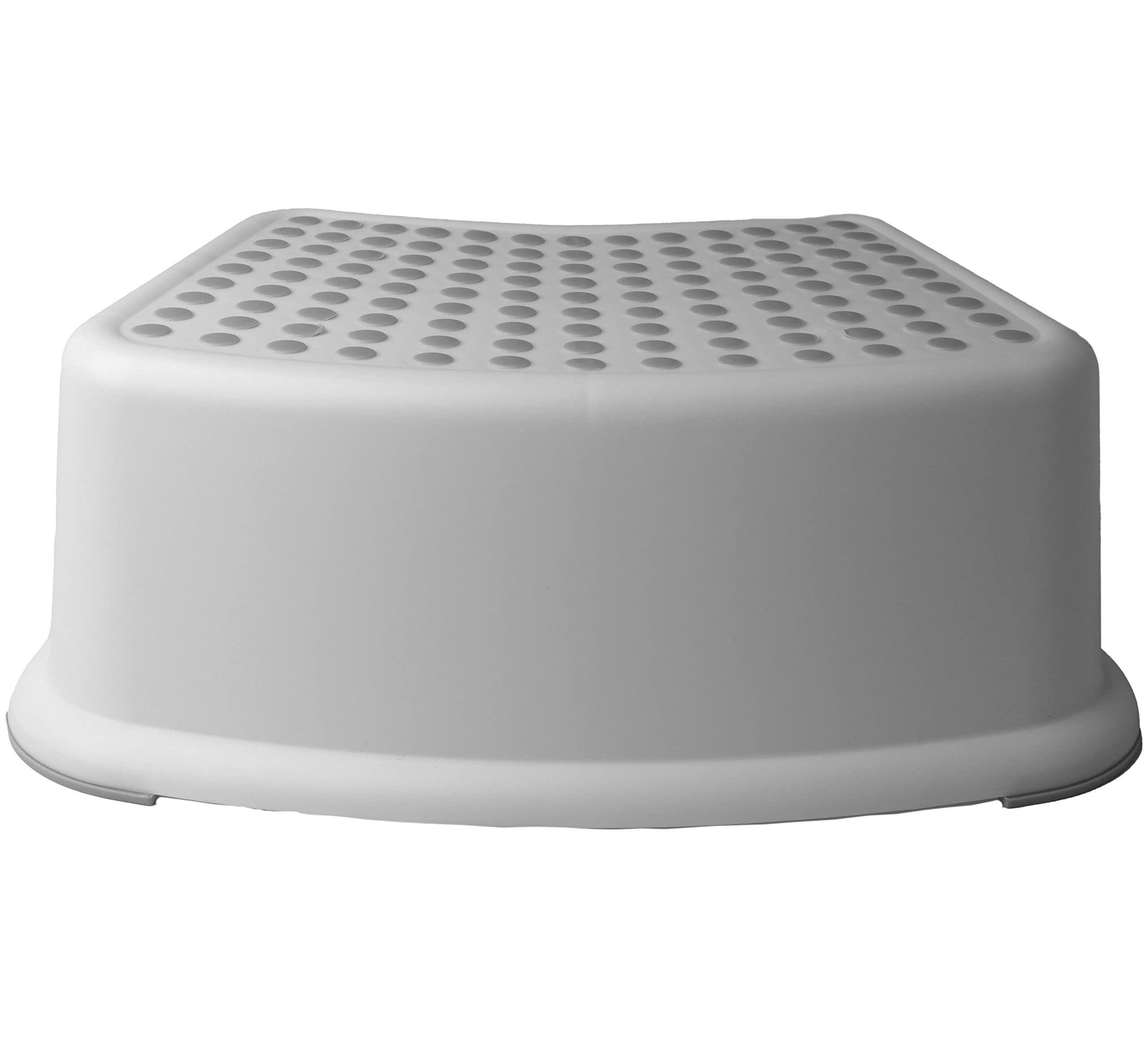Sgabello In Plastica Bianco Antiscivolo - Gradino Per Bambini, Anziani, Bagno, Cucina, Camper (40x32x24 Cm, Portata 150 Kg)