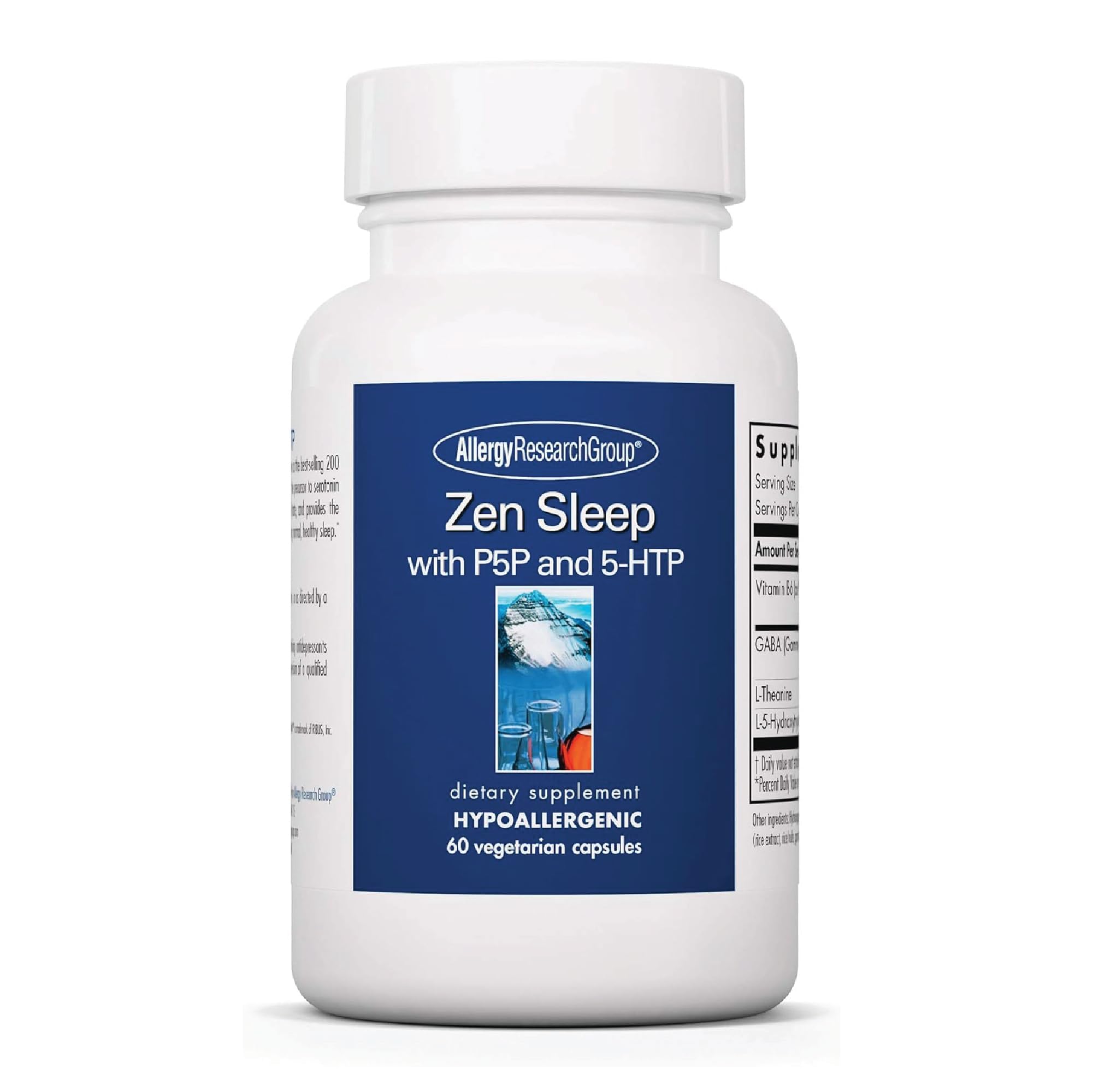 Allergy Research Group - Zen Sleep - Vitamin B6, GABA, L-Theanine, 5-HTP - 60 Vegetarian Capsules