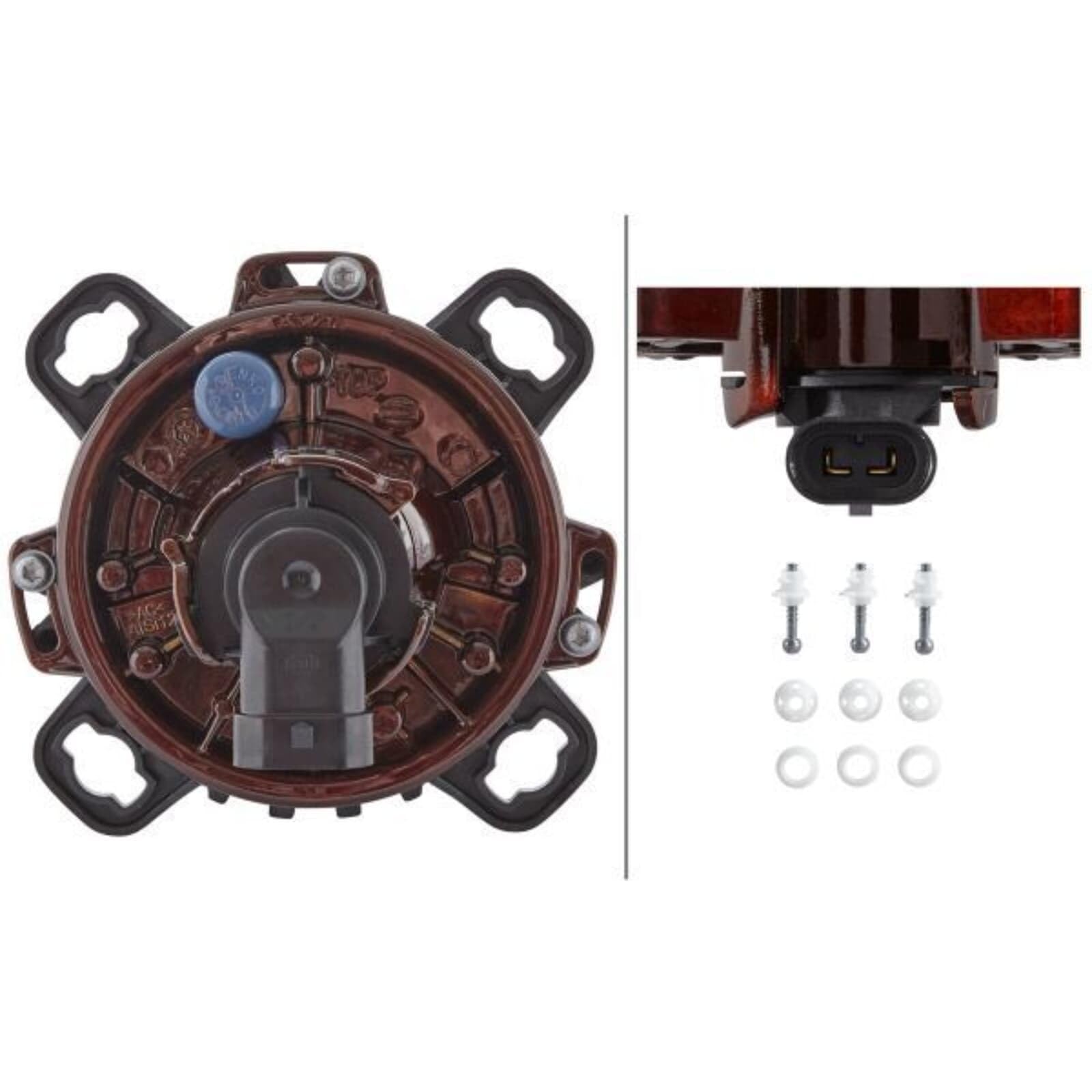 HELLA 1BL 247 042-011 Halógena/DE-Faro principal - 90mm Performance - 12V - redondo - Montaje - Tulipa transparente/Tulipa endurecida - Delante, derecha/Delante, izquierda