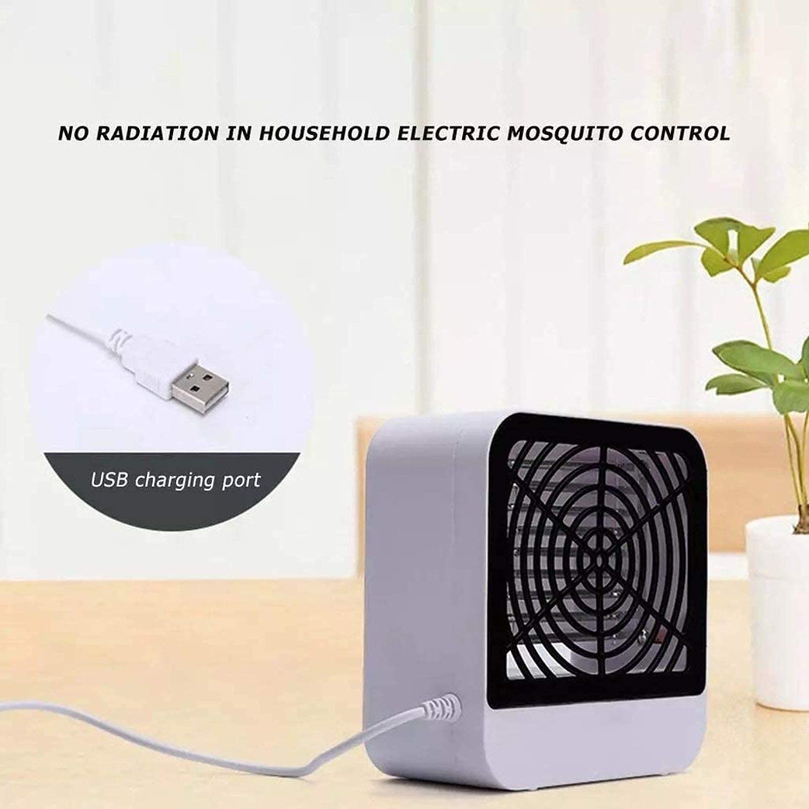 Lampada antizanzare, Lampada antizanzare elettrica a LED UV con Presa USB, fotocatalizzatore LED a Luce Blu antizanzare