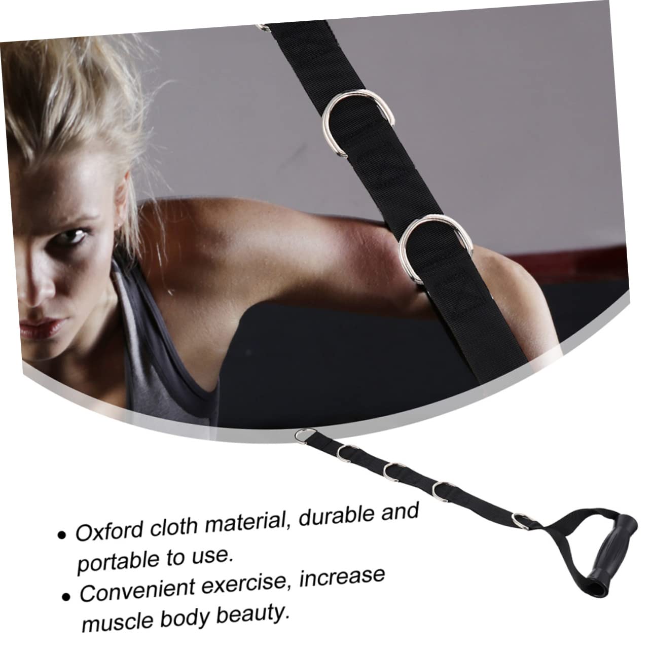 Bandas de Resistencia 2 Piezas Negro para Entrenamiento Ajustable