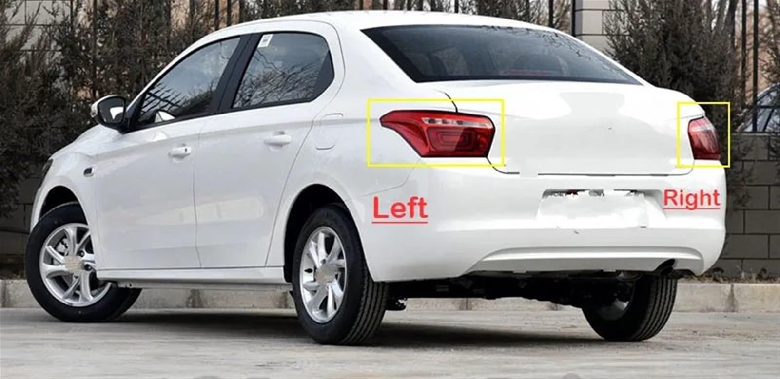 Piloto Trasero Derecho Para Citroën C-Elysee Sedán 2017-2020 - Carcasa Sin Bombillas | Luz De Parachoques Para Señal Y Freno
