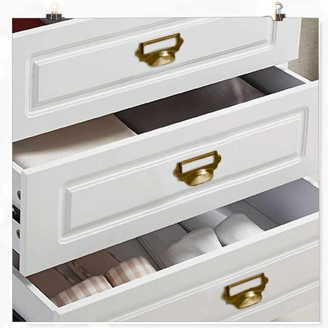 30-Pack Vintage Bronze Drawer Pull Handles With Label Frames – Includes 60 Screws, Retro Cabinet Hardware For Cupboards & Dressers