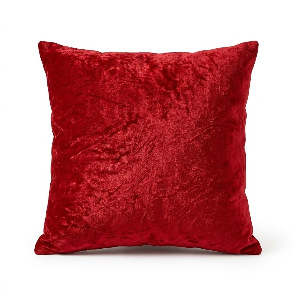 Red Velvet Cushion 12x12 Inch Pack of 7 | Soft Zip Cushion 3