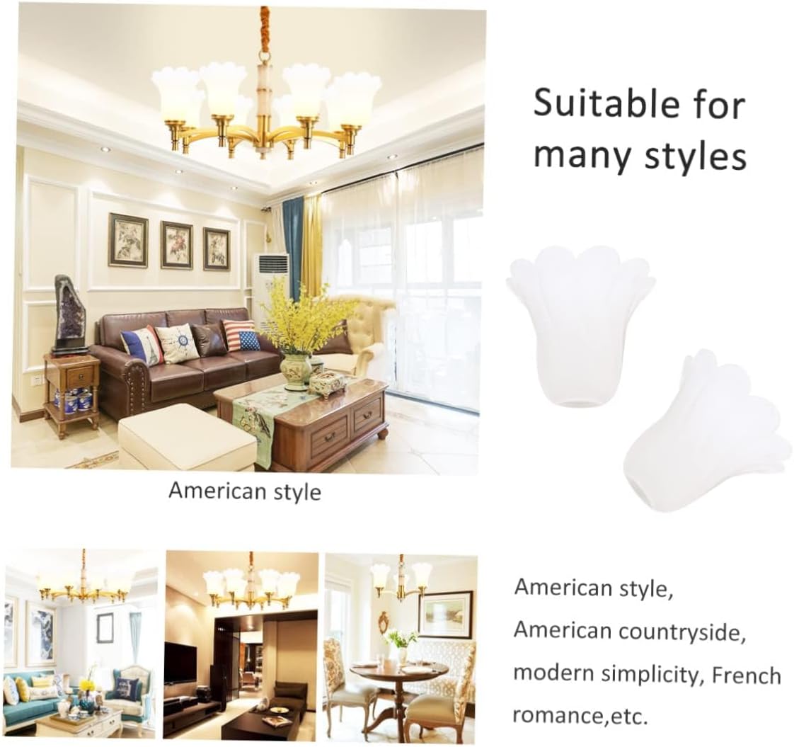 Floral Glass Lamp Shade Cover for Wall Light Replaceable Design for Living Room and Bedroom Creates Romantic Ambiance Durable and Easy to Install