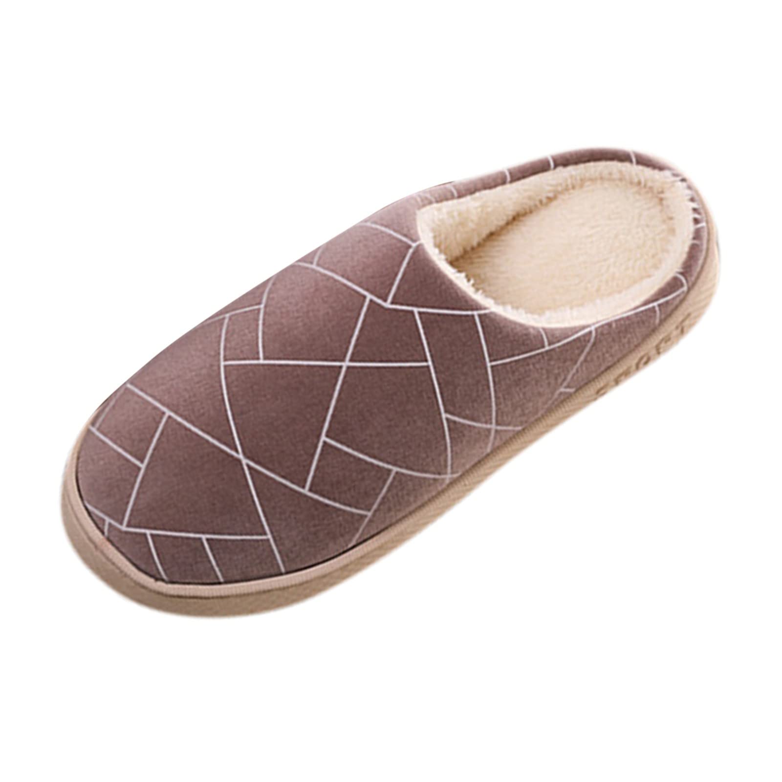 Men Slippers Autumn And Winter Fashion And Comfortable Home Indoor Warm Thick House Slippers for Men Open Coffee