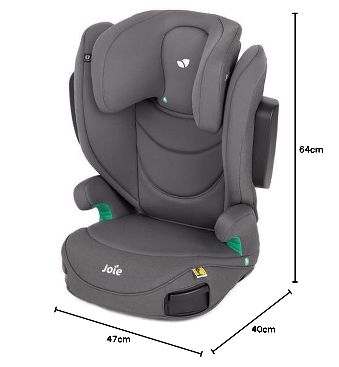 JOIE – I–TRILLO FX – Réhausseur avec Dossier i–Size 100 à 150 cm (4 à 12 ans) – Siège Auto Face à la Route – ISOFIX Intégrés – Léger 5,7 kg – Protection latérale conforme R129/03 – Coloris Thunder