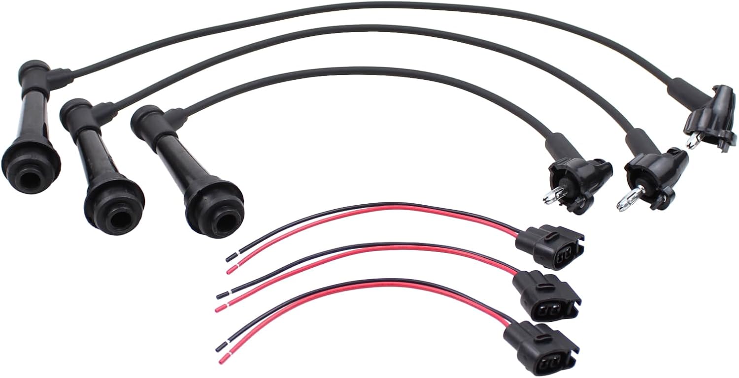 MOTOKU Ignition Coil and Spark Plug Wire Set for Lexus GS300 1998-2005, IS300 2001-2005, SC300 1998-2000, Toyota Supra 1998