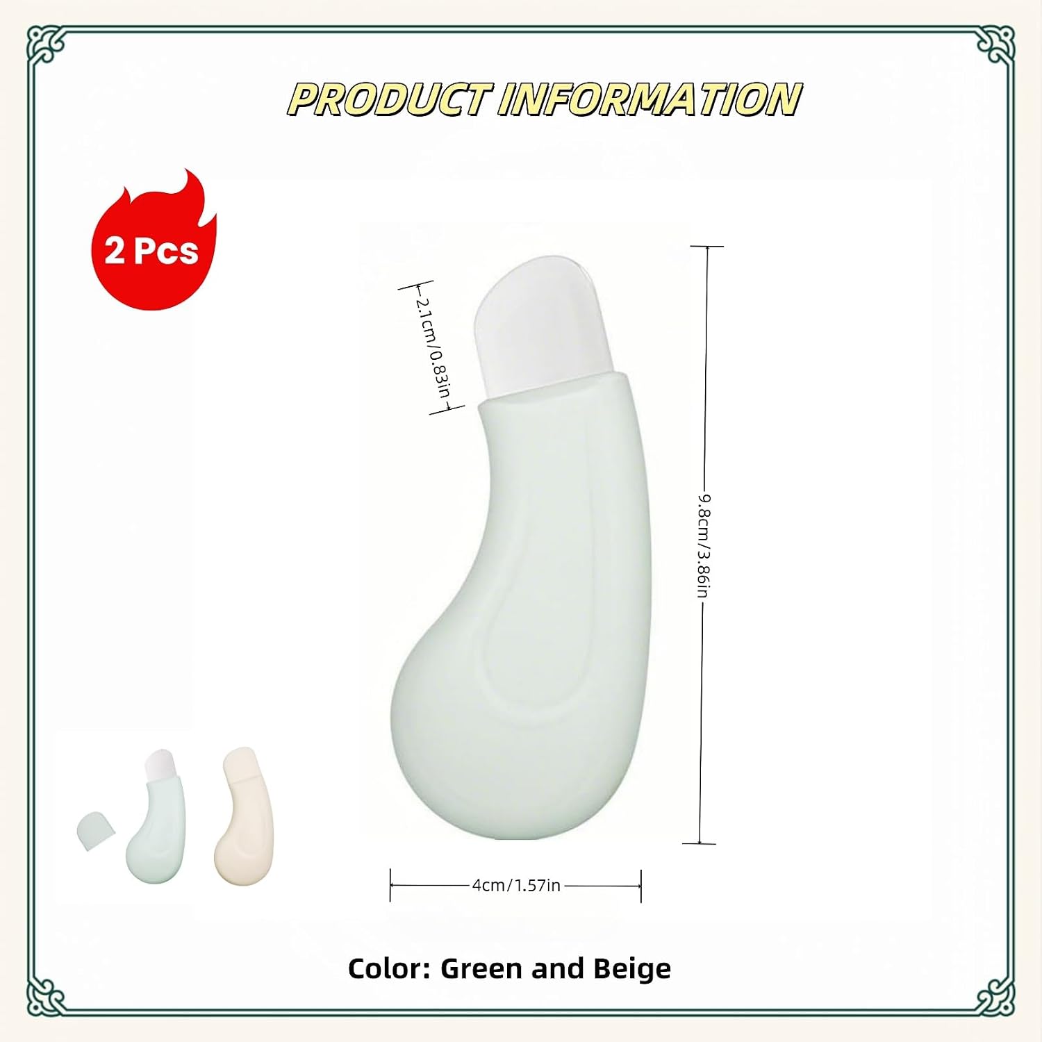 2 Pcs Blackhead Remover Tools Set for Face and Nose, Silicone Face Scraper for Deep Cleansing, Nose Blackhead Remover Skin Care Tools for All Skin Types (Green & Beige)