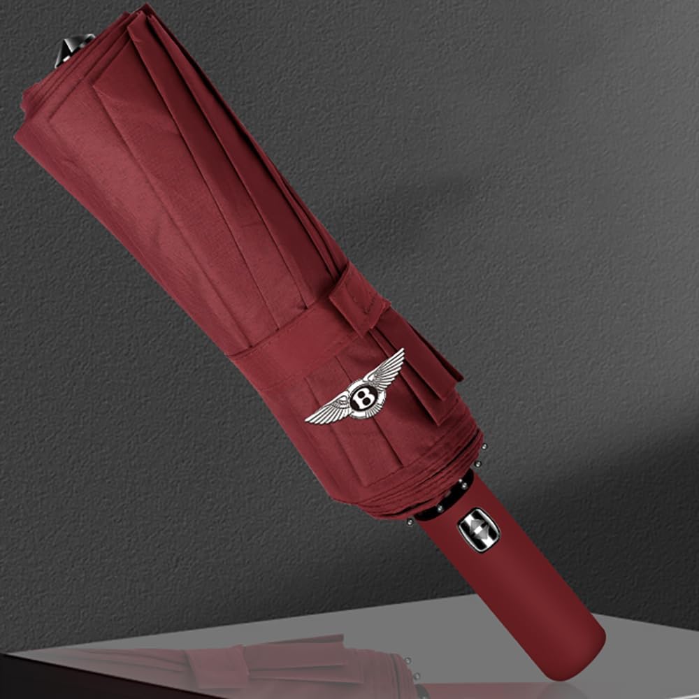 Exclusive Car Umbrella for Bentley GTC V8 S 2014 2015 2016 2017 2018, Sun Rain Protection with Car Logo Foldable Handle Vehicle Umbrella