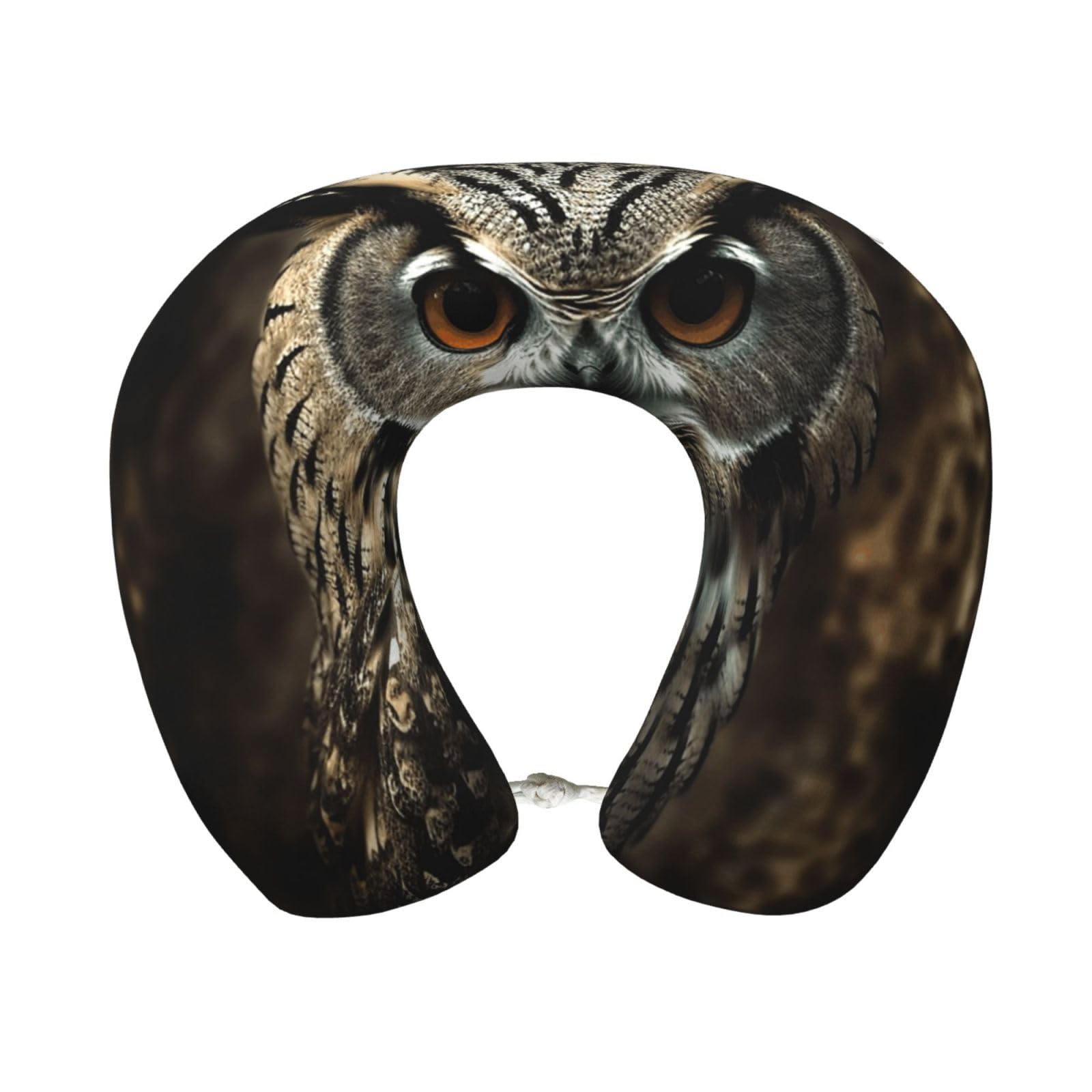 FekiLoot Travel Pillow for Sleeping, an Owl Travel Neck Pillow Comfortable U Shape Memory Foam Neck Rest Support Portable Travel Accessories Suitable for Airplane Car Office