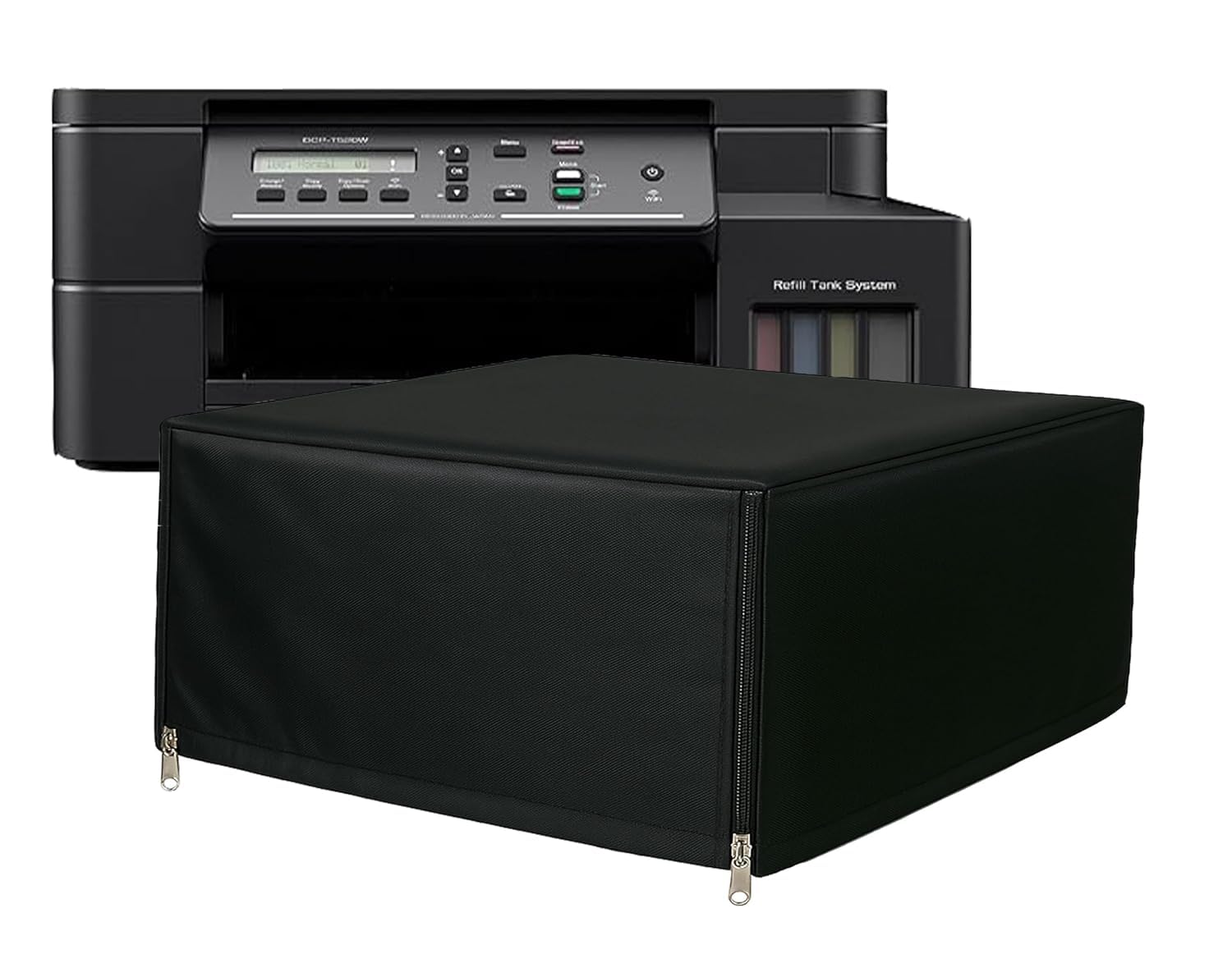 Mikaso Printer Cover Compatible with Brother DCP-T730DW Ink Tank Multifunction Printer | Waterproof Dustproof Nylon Cover | Washable Zipper Closure | Black-image-32