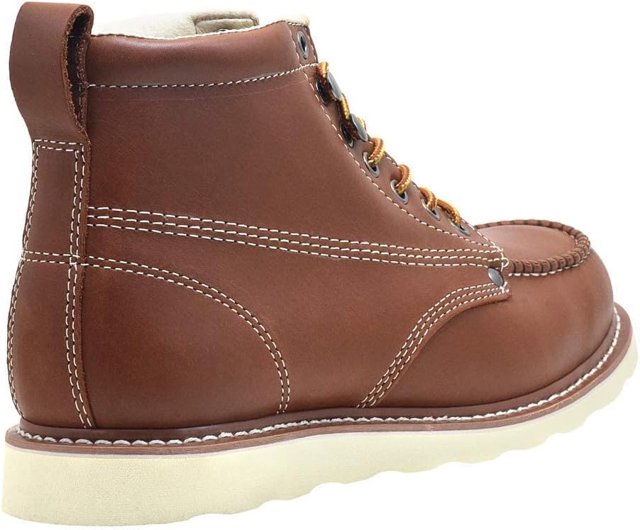 Golden Fox Men's Boots 6" Moc Toe Wedge Leather Boot - Image 4