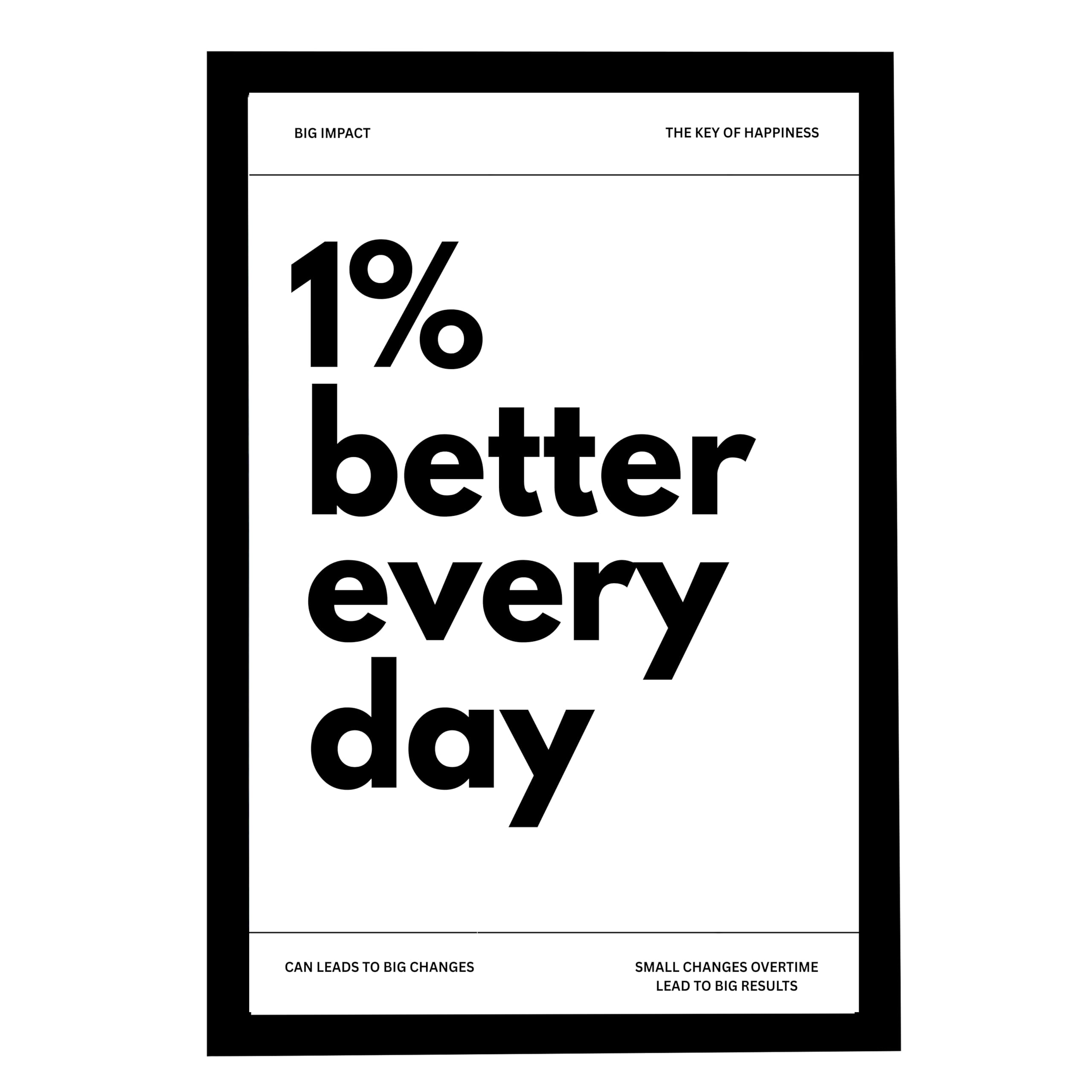 MIRA MEST Motivational Wall Art | Typography Quote Posters for Home, Office, Study & Bedroom | Ready to Hang Framed Wall Decor | Positive Quote Prints | Gift for Friends & Family | Multiple Designs Available (1% BETTER SINGLE)-image-7
