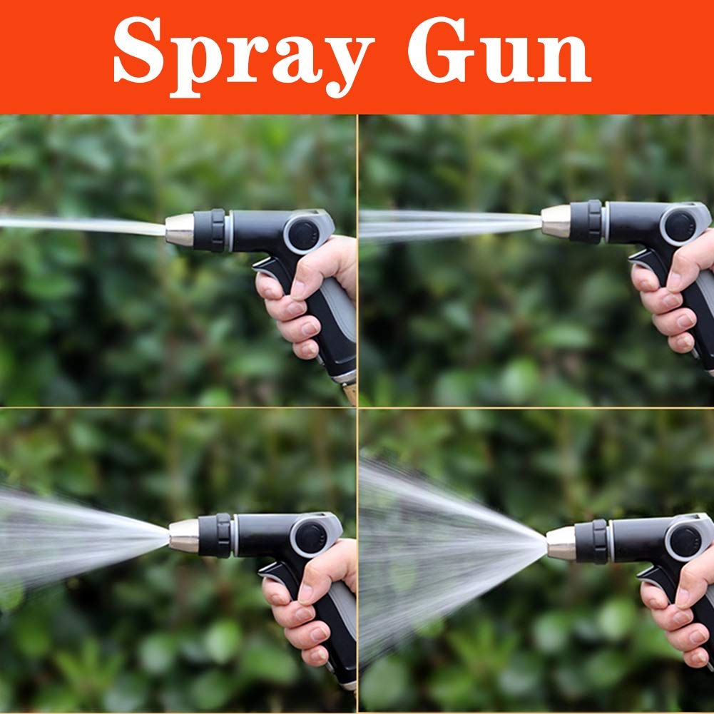 Pistola rociadora de jardín, manguera de jardín, duchas, juegos de riego, boquilla de pulverización, limpieza de cubierta o acera (traje de 25 m)