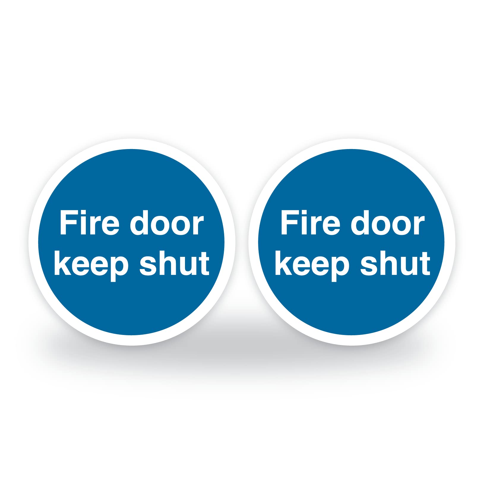Set of 6 Fire Door Keep Shut Safety Door Signs, 95mm Waterproof Indoor/Outdoor Stickers, Office, Warehouse, PPE Site Safety Signs