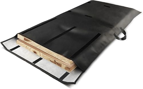 Bolsa de almacenamiento acolchada para hojas de mesa, 1 paquete, bolsa de hojas de mesa de comedor resistente impermeable con cierre ajustable,