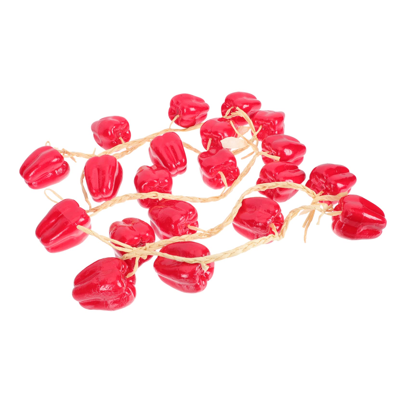 Alipis 2 Set Peperoncino Simulato Appeso Con Corda Peperoncino Piccante Ghirlanda Di Frutta E Verdura Peperone Artificiale Decorazioni Per Piante Di Verdura Finte 5 pezzi * 2