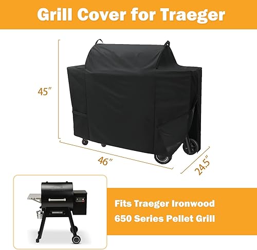 Vista 30 de Funda para parrilla Traeger Ranger, para parrilla Traeger Scout, para parrilla Blackstone de 17 pulgadas, accesorios de cubierta de parrilla