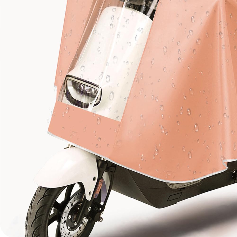 Cape de Pluie Moto Électrique Poncho Vélo Imperméable Oxford PU8000mm Visière Amovible Bandes Réfléchissantes Coupe-vent Scooter Fauteuil Roulant Mobile Protection Intégrale Homme Femme
