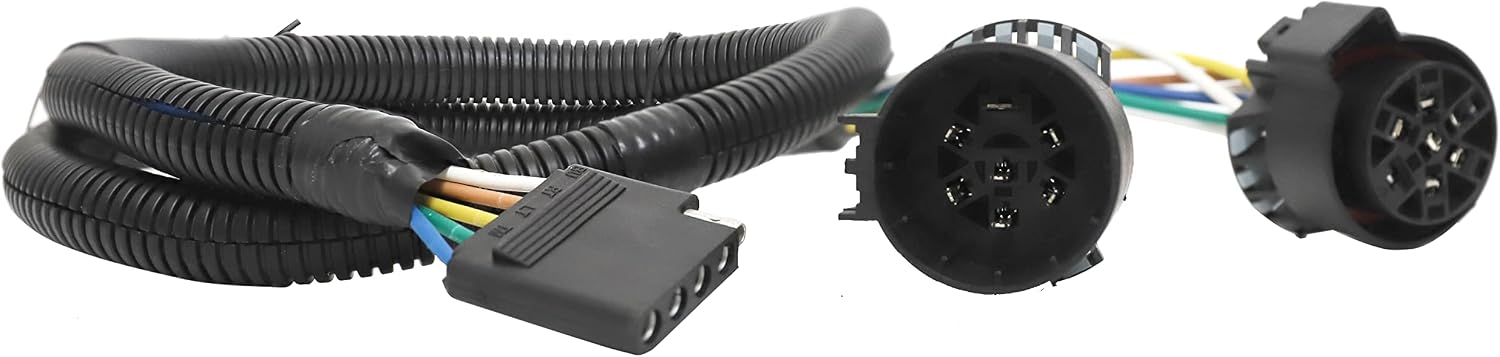 Oyviny USCAR 7 Pin to 5 Pin Trailer Wiring Harness + 5 Pin Male and Female Trailer Tester
