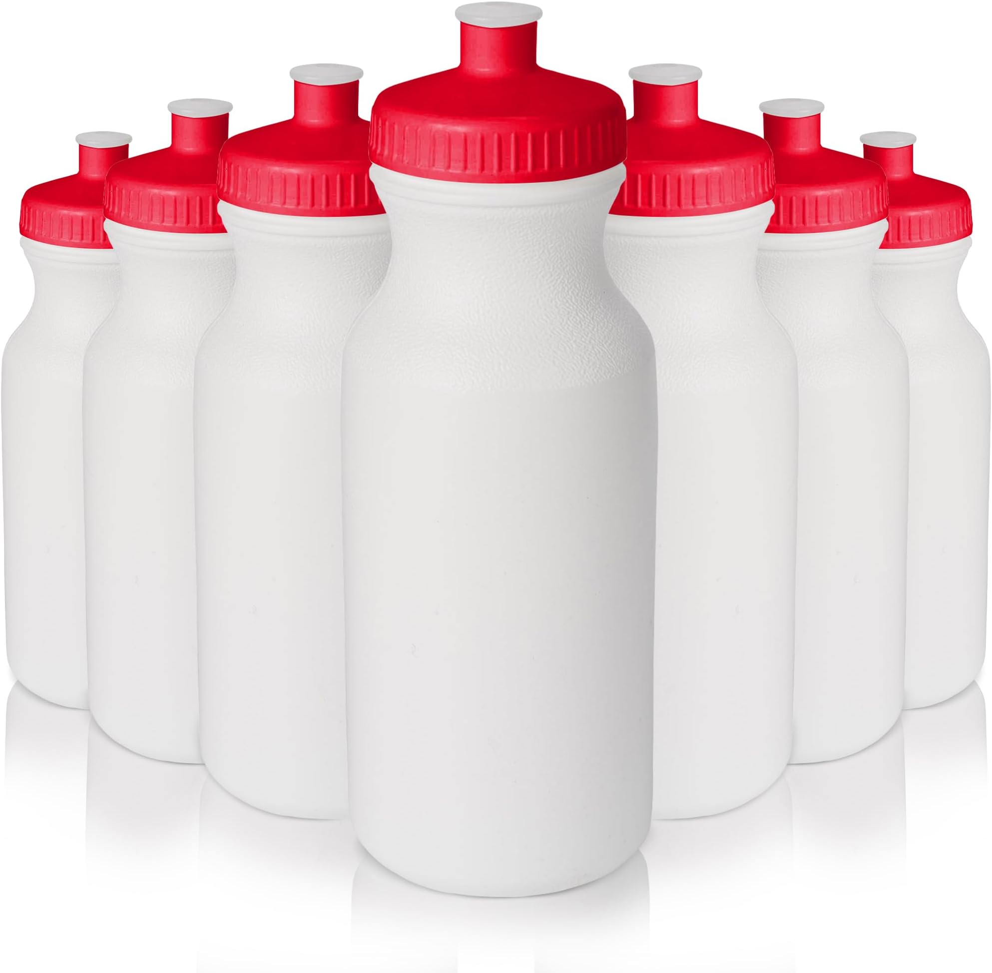 Nitial 12 Pack Softball Water Bottles Bulk 20 oz Reusable Squeeze Water Bottles