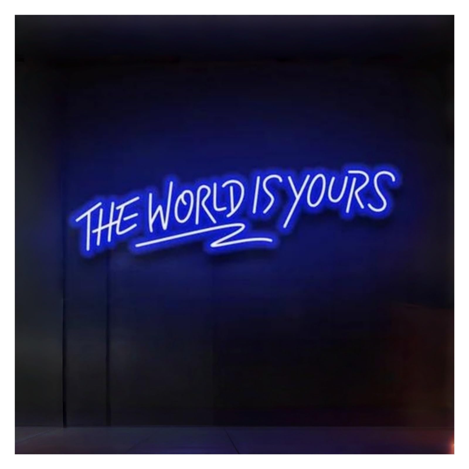 Lemst B Signs Lamp The World Is Yours Neon Signs Adjustable Rightness Letter Lights Suitable For Clu Party Decor(,70X21cm)