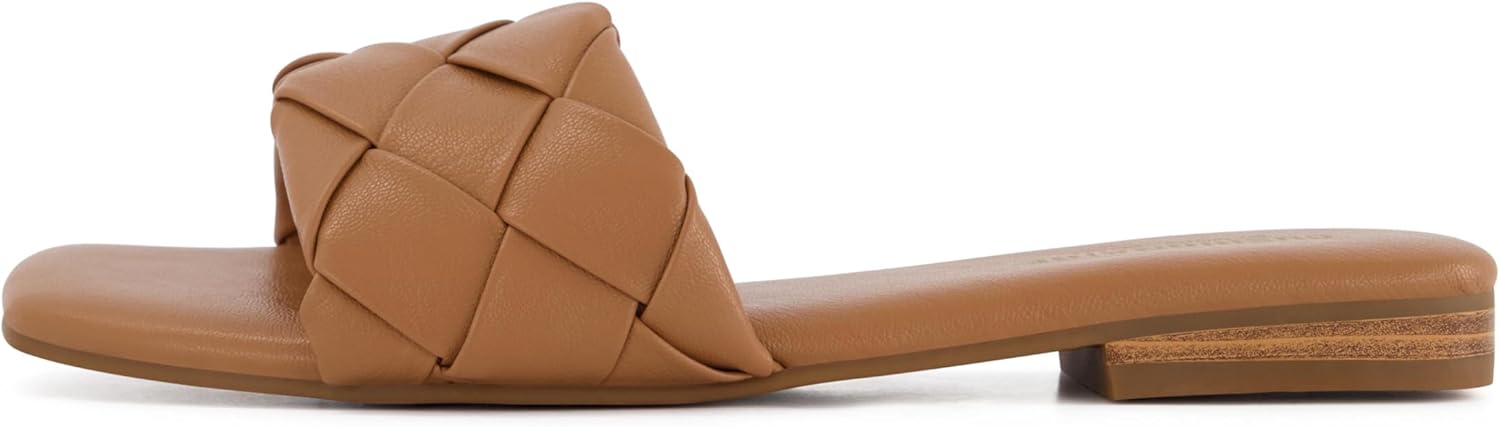 CUSHIONAIRE Franca Woven Slide Sandals Women Dressy or Casual with Memory Foam | Comfortable Summer Shoes for Women | Lightweight Slip-On Flat Sandals | Wide Widths Available - Image 2