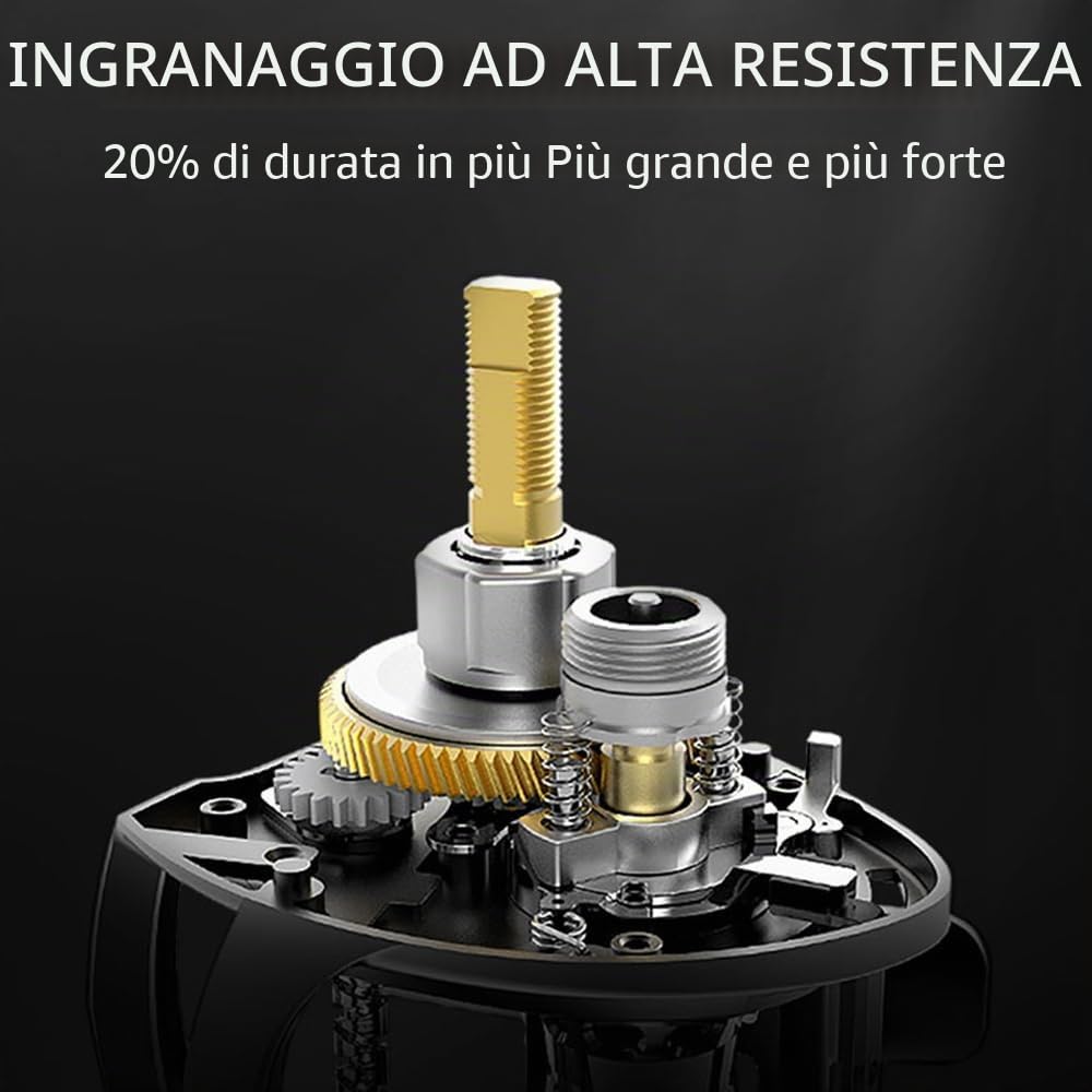 Mulinello da pesca Baitcasting,Sistema frenante magnetico per la pesca in acqua salata e acqua dolce, Mulinelli Baitcaster con cuscinetti a sfera in acciaio inox 18+1BB, disponibile in 7.1: 1
