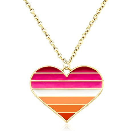 Rainbow Pride Necklace: Celebrate Inclusivity with this Vibrant Heart Pendant