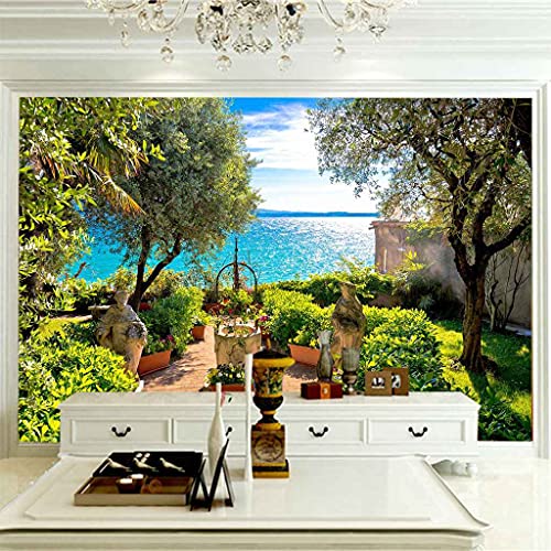 Décor à la maison mural pour agrandir un petit salon avec perspective 3D