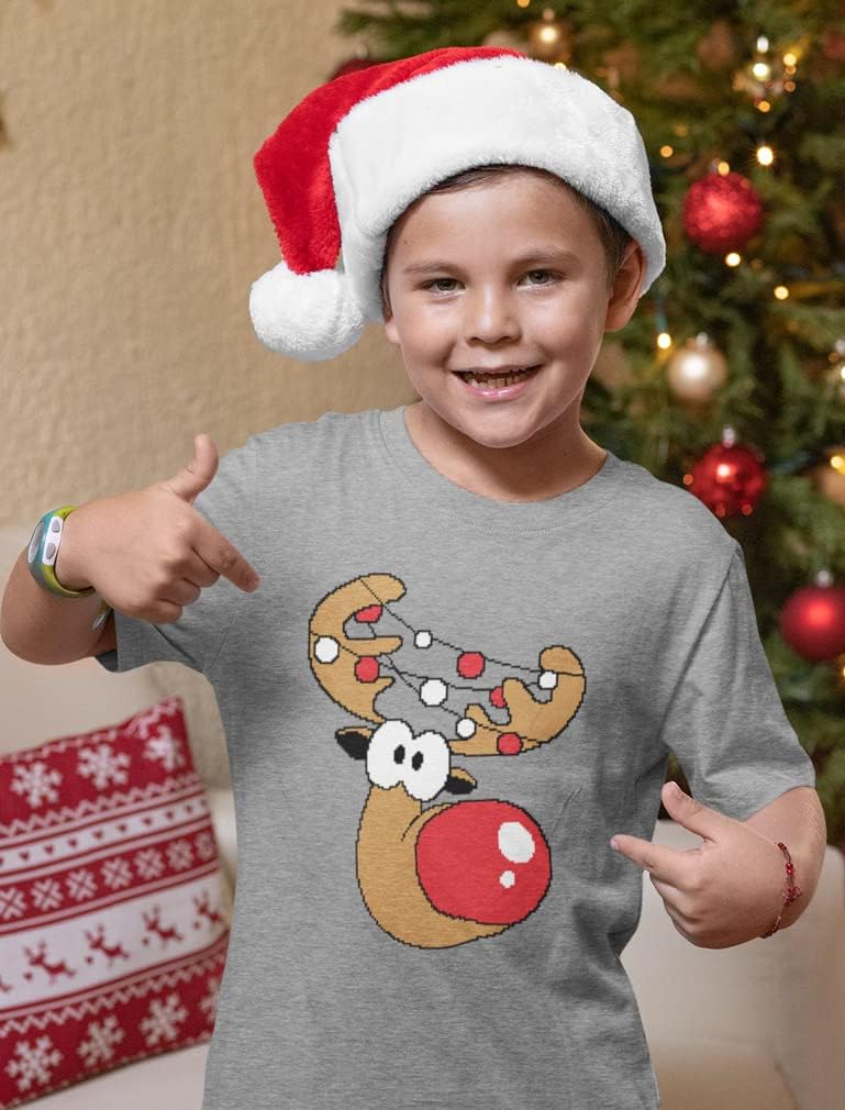 Kids Ugly Christmas Reindeer T-Shirt with Unisex Jordan Ubuy