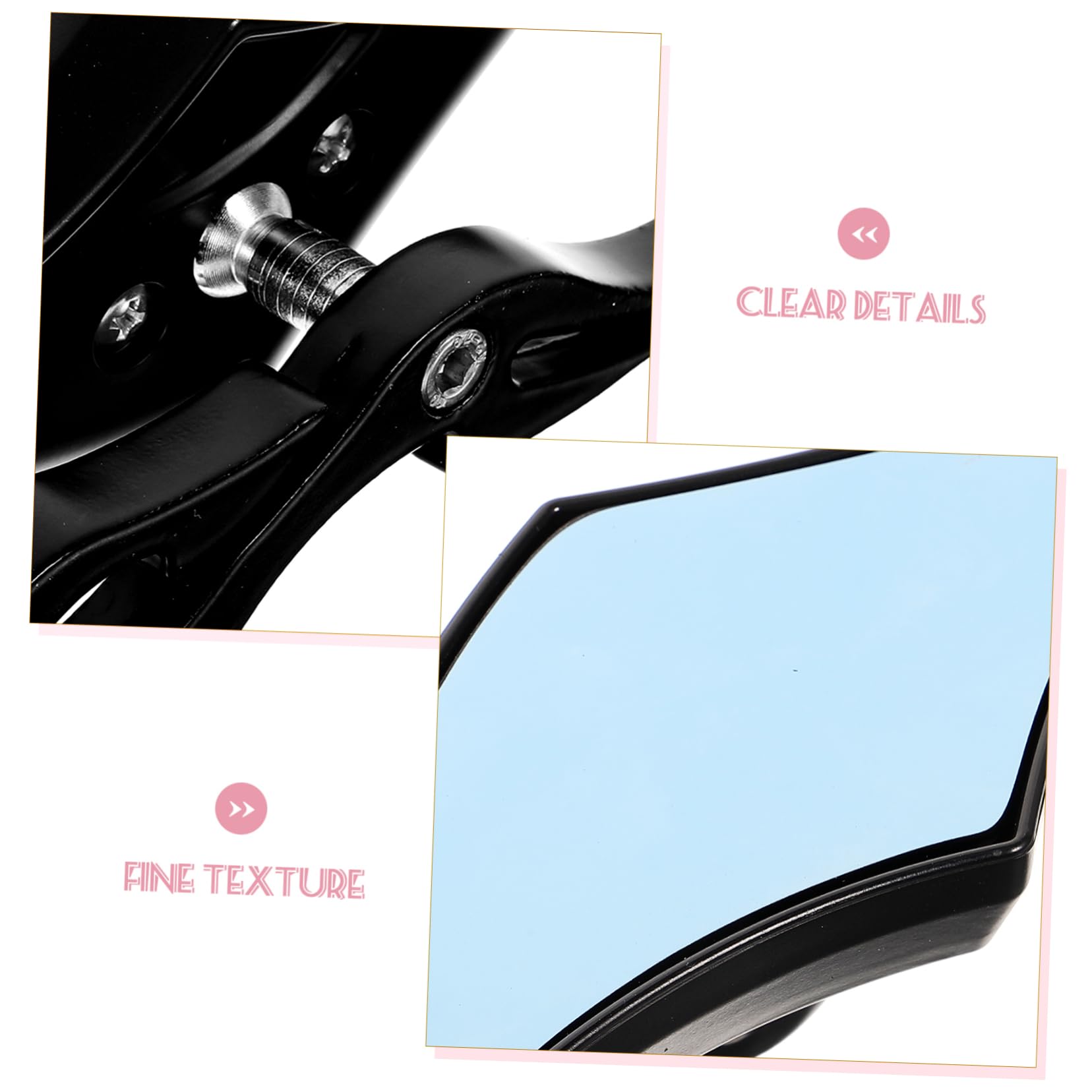 TOPBATHY Rétroviseurs de Guidon pour Vélo Électrique et Bicyclette, 2 Pièces, Noir, Abs et Verre, Robustes, Installation Facile