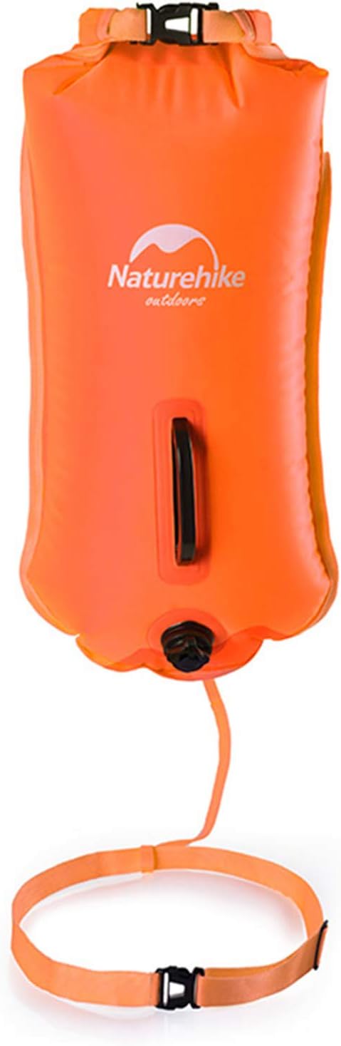 NaturehikeSwim Buoy Swiming Buoy Tow Float Dry Bag with Adjustable Belt 28L Open Water High Visibility for Swimmers Triathelets Float
