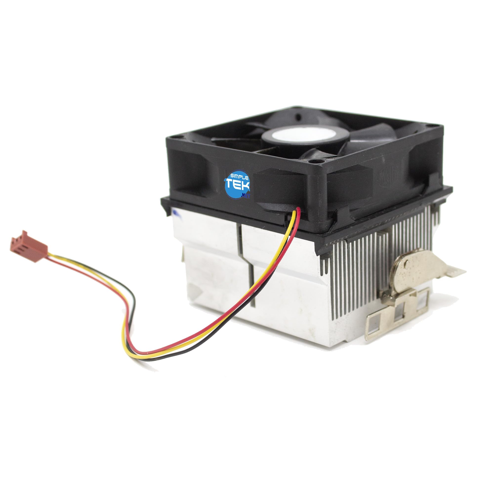 SIMPLETEK Radiator procesora z wentylatorem 3-pinowym i rdzeniem miedzianym – kompatybilny z gniazdem 754/939/940/475/AM2 (odnowiony)