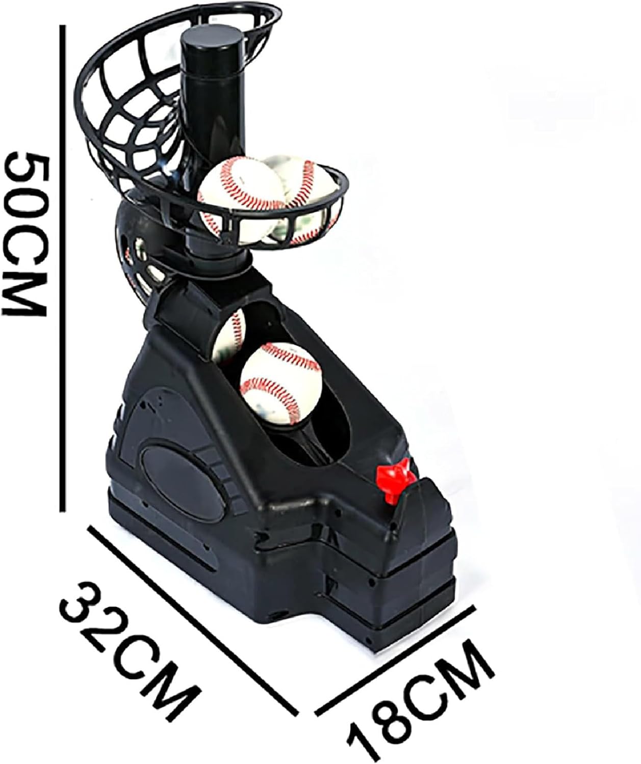 Tennis Ball Machine Baseball Toss Machine, 2 in 1 Portable Launcher for Self Play - Adjustable Flying Distance, Great Pitcher (Machine Only)