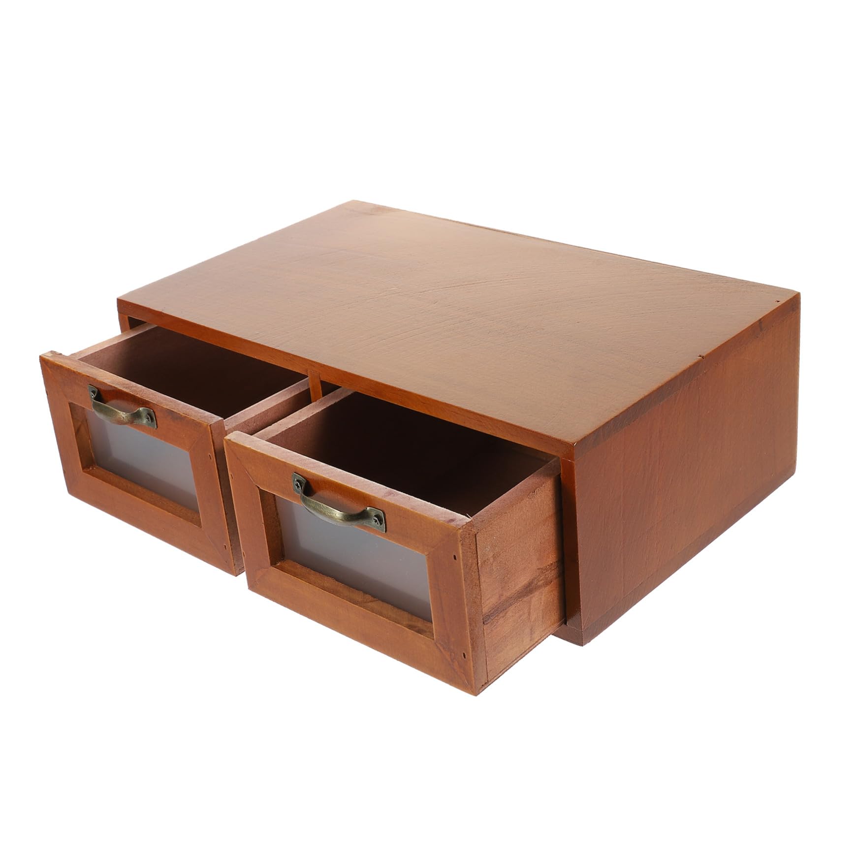 Organiseur de bureau bois massif de style rétro pour une décoration de table élégante