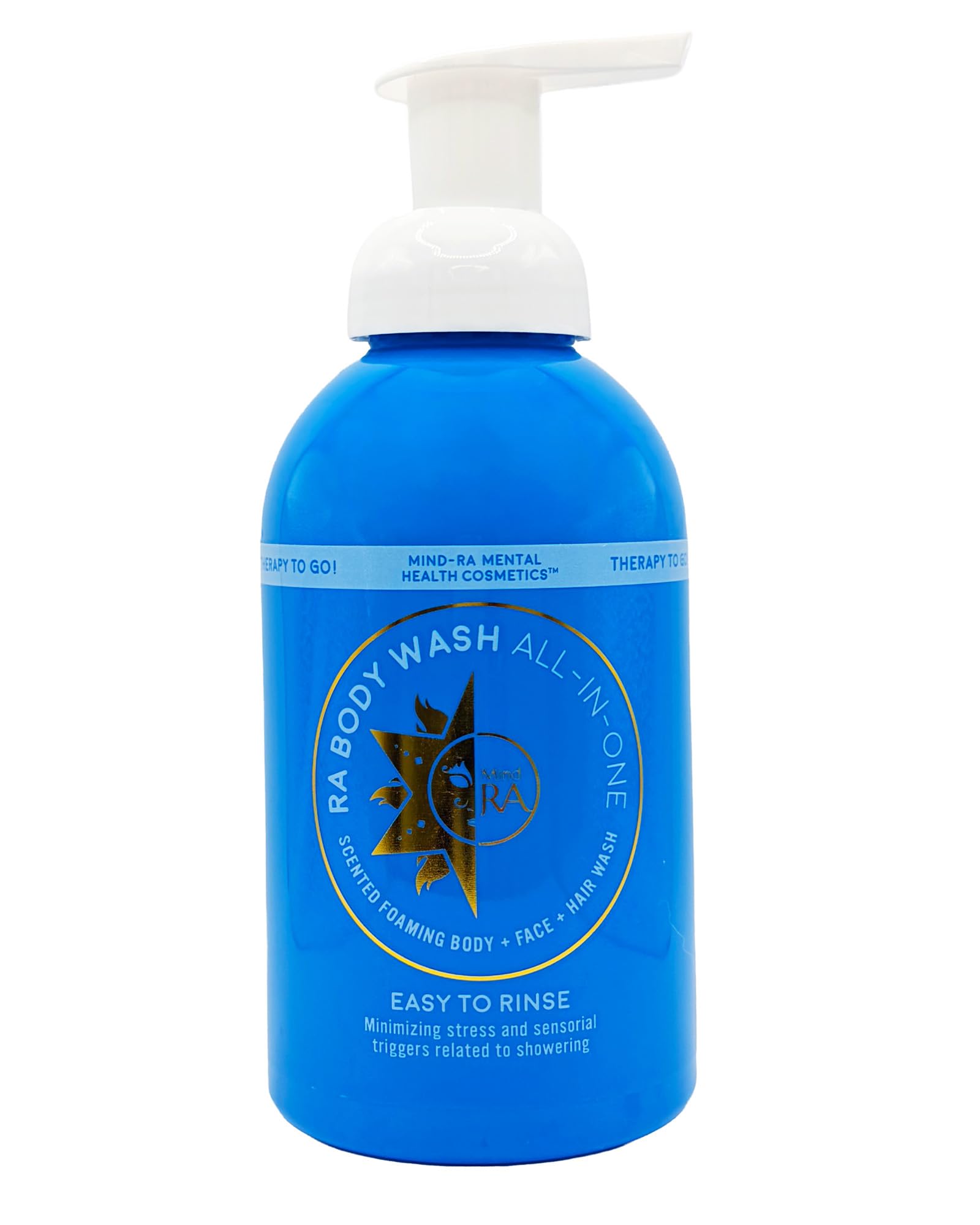 RA Body Wash Sensory-Friendly Pre-Foamed All-in-One Cleanser, Blue - 17oz