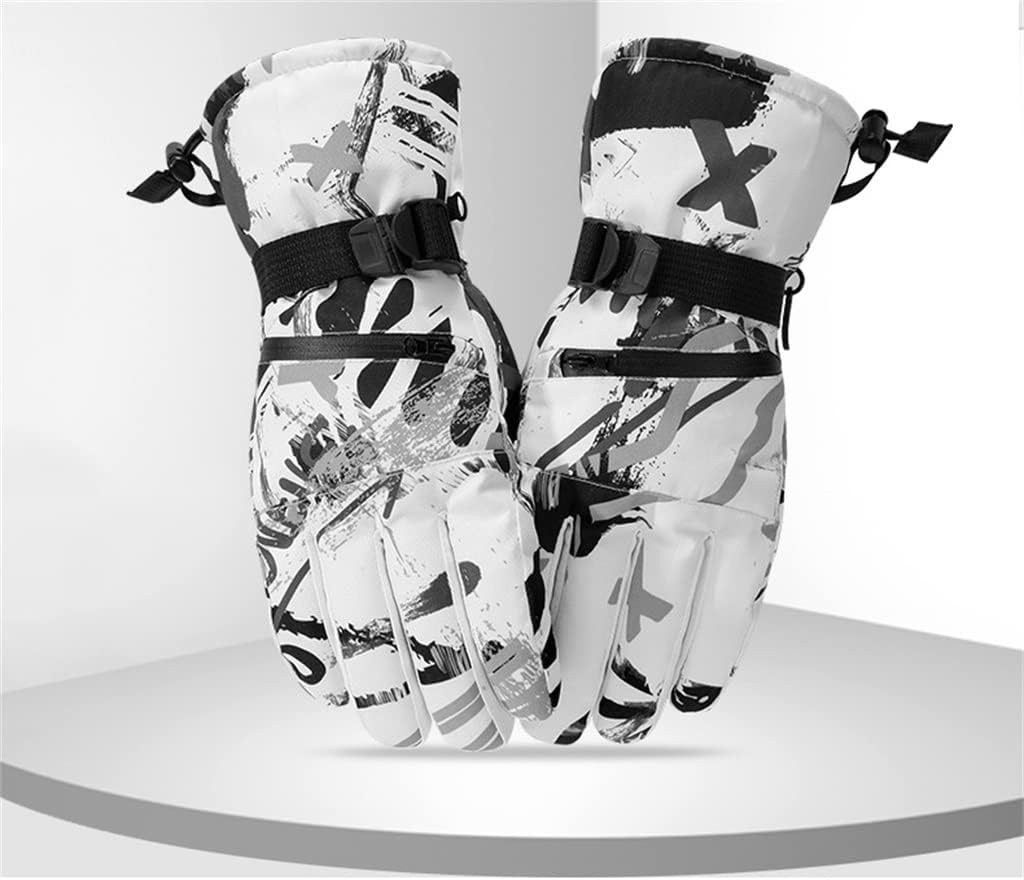 JSEIAJB Winter ski Gloves Men's Outdoor Sports Skiing Snowboarding Gloves Men's Thick Warm Touch Screen Riding Gloves