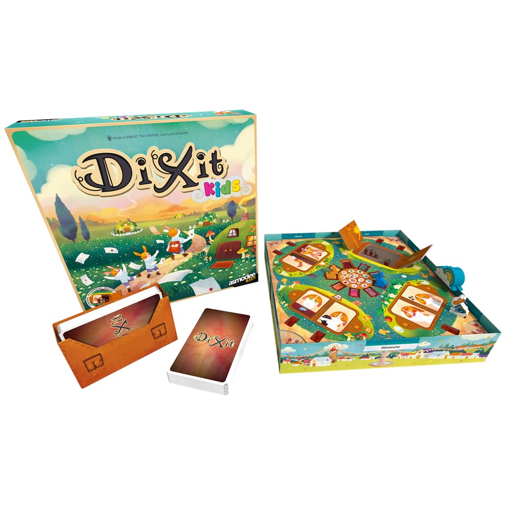Asmodee Kids Dixit Kids, Juego de Mesa cooperativo para niños, Juego de Mesa Familiar con Preciosas Ilustraciones, A Partir de 6 años, De 3 a 6 Jugadores, Duración: 25 Minutos, Español