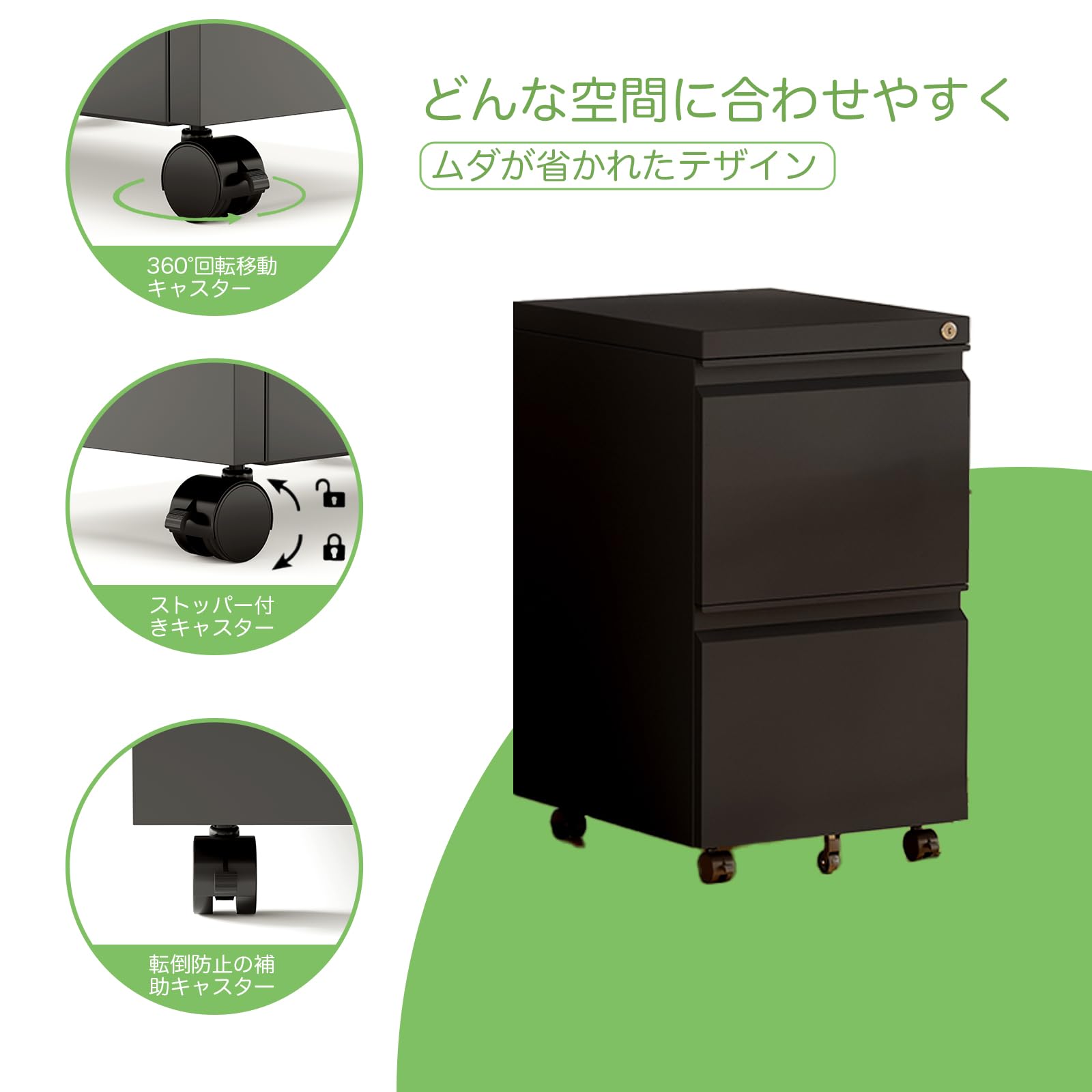 Amazon.co.jp: ガービー（Garvee） スチールサイドワゴン デスクワゴン