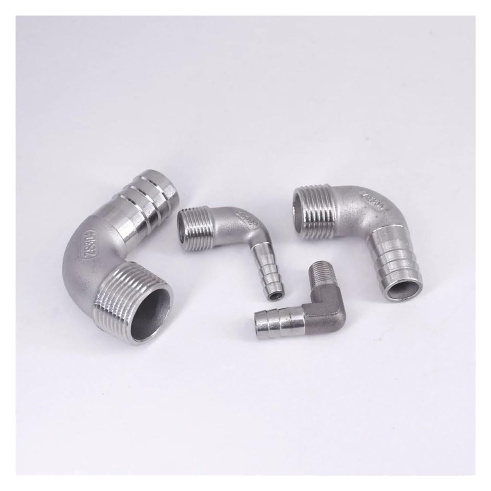Złącza kolankowe, kolano ze stali nierdzewnej, 1/8" 1/4" 3/8" 1/2" 3/4" 1" 2" BSPT męskie 6 8 10 12 14 15-60mm kolano z króćcem do węża 90 stopni,Złączki kolankowe(1 1l2 BSPT To 32mm)