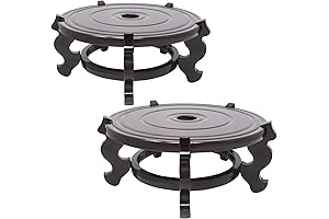 2 Pcs Feng Shui Wooden Fishbowl Stand