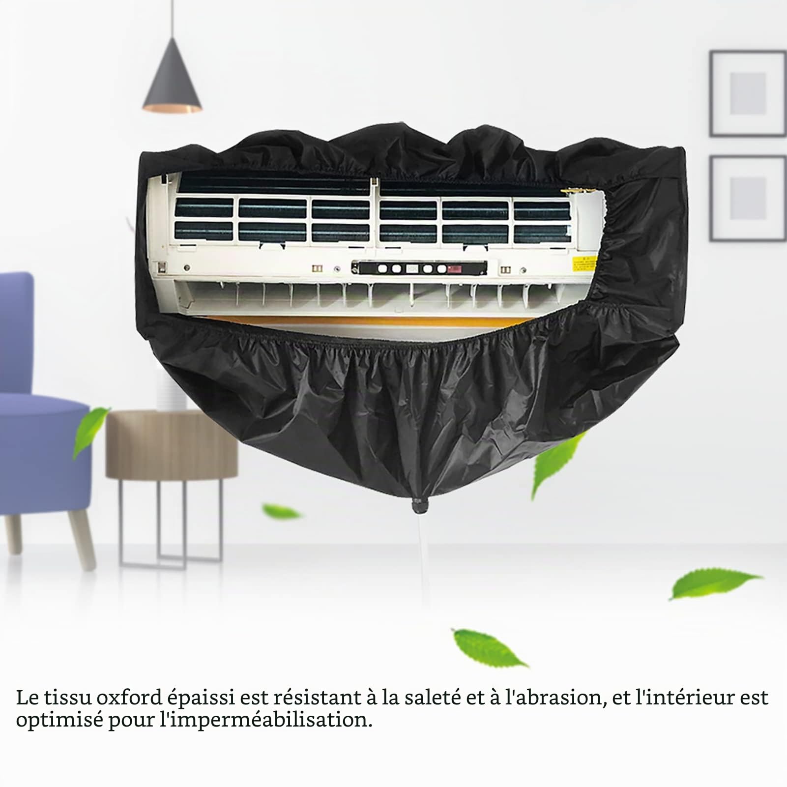 Bache Nettoyage Climatisation, Housse de Nettoyage Imperméable avec Tuyau d'eau Housse de Protection pour Nettoyage Clim