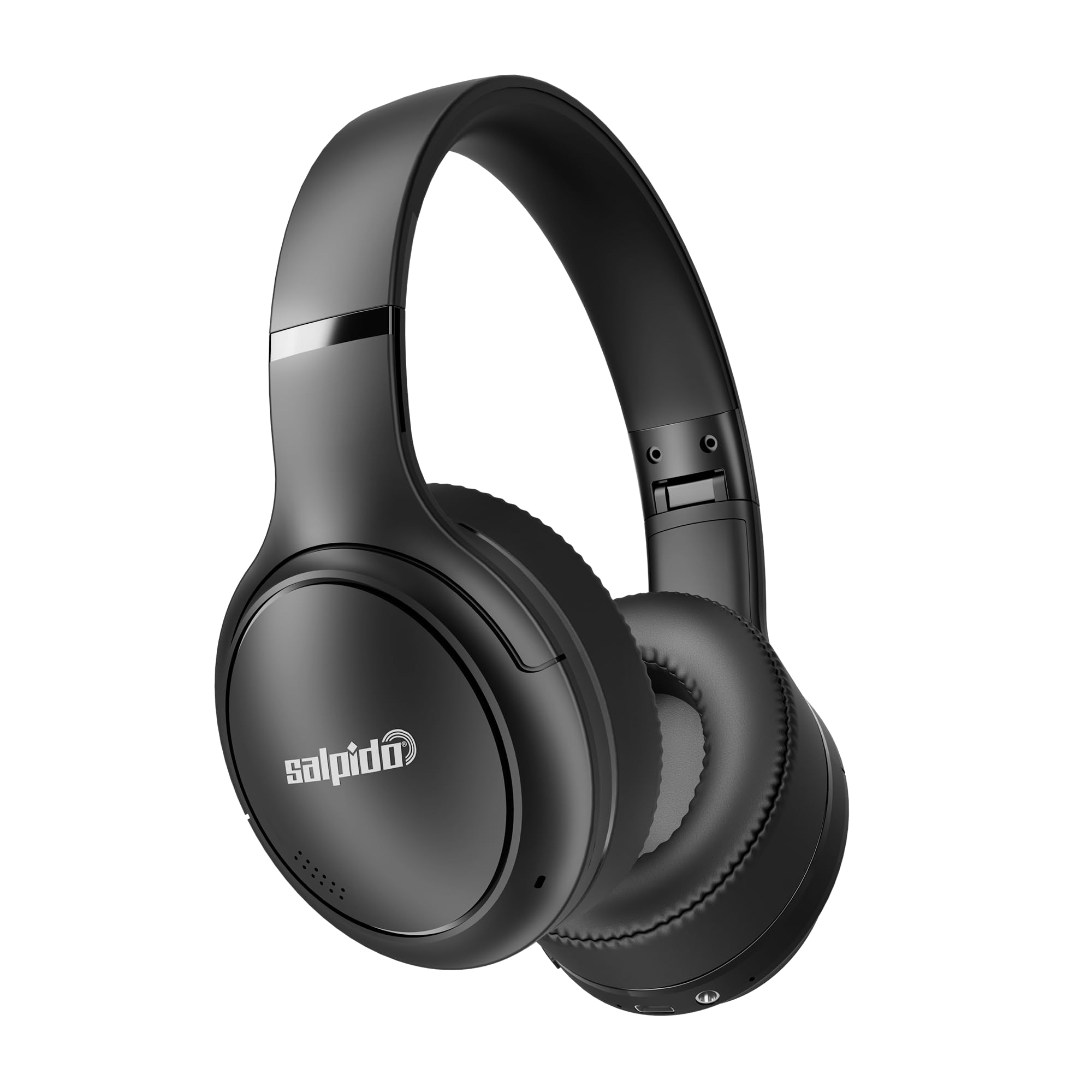 Salpido Beatz NB01 on - Ear Wireless Bluetooth Headphones with ANC, Bluetooth 5.4, 25H Playtime, Surround Stereo Sound, Compact and Lightweight for Music, Design for Travel and Work, (Black)-image-11